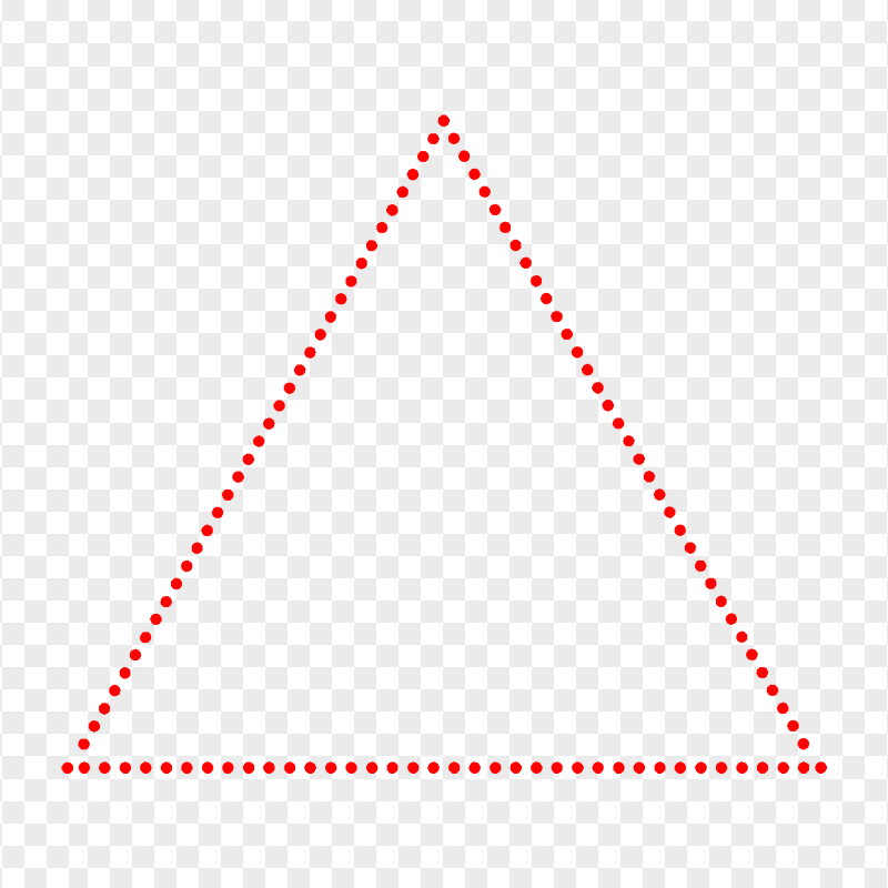 HD Red Dotted Triangle PNG