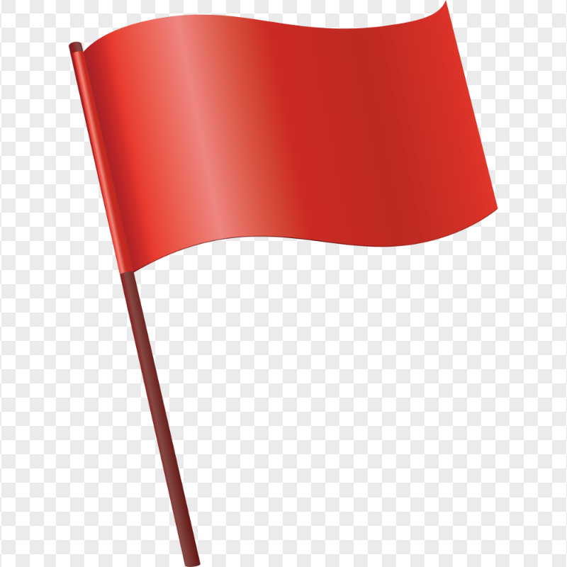 HD Red Flag On Pole Illustration Transparent PNG