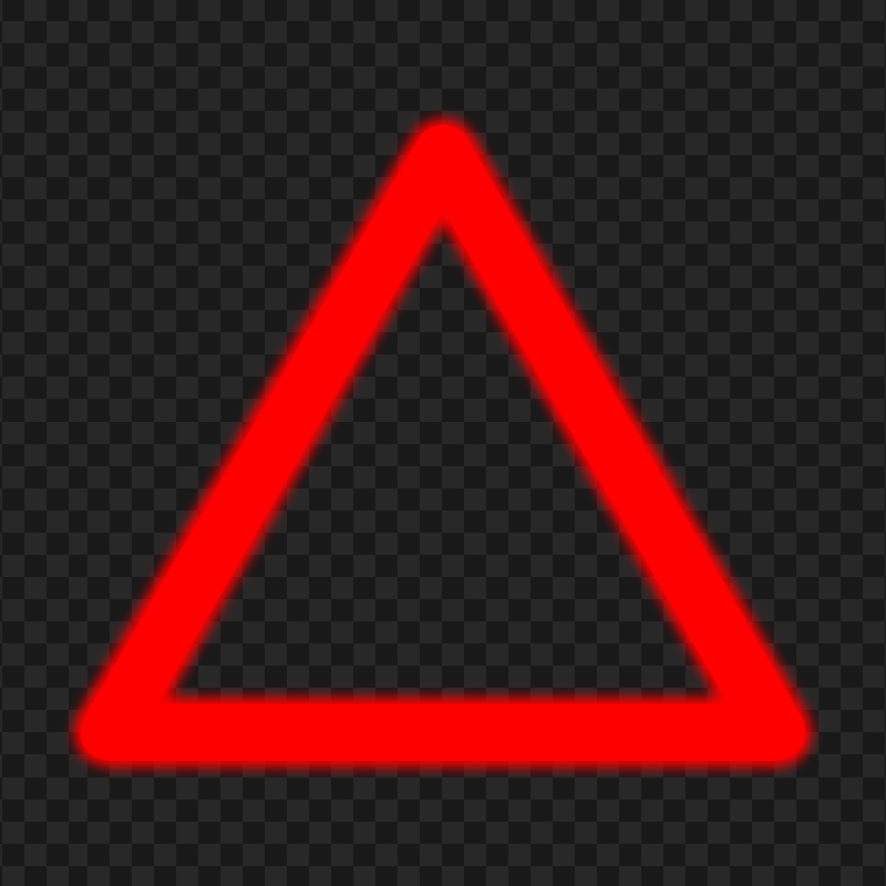 HD Red Glowing Triangle Transparent Background