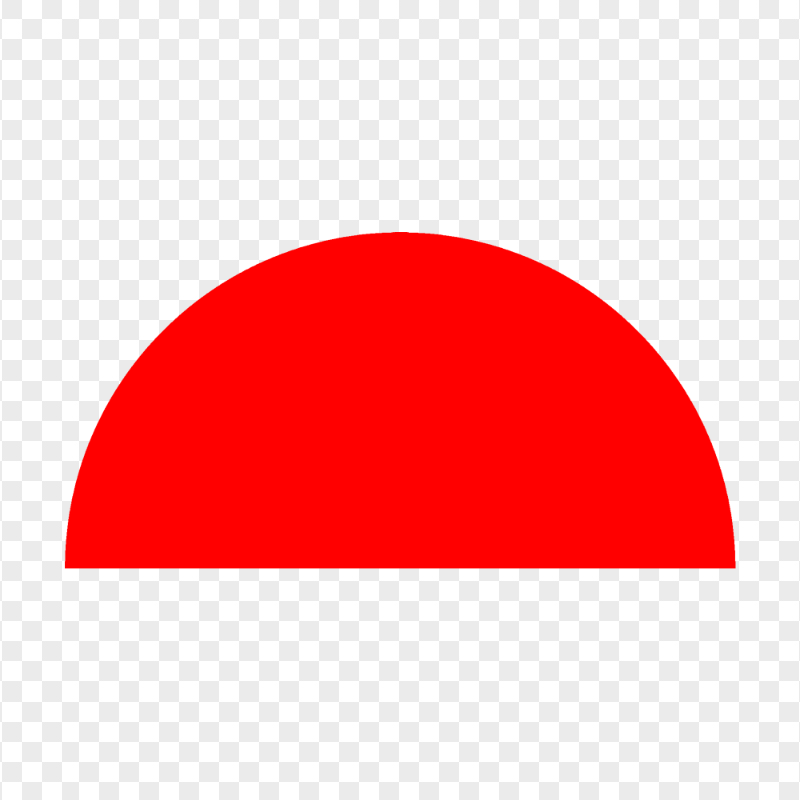 HD Red Half Semi Circle Transparent Background