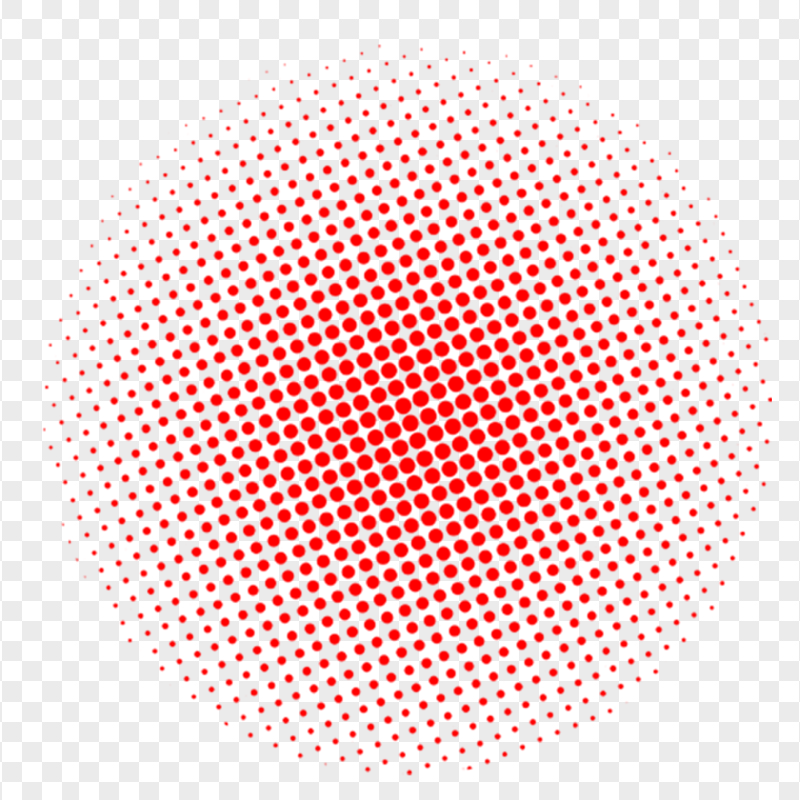 HD Red Halftone Circle Dots PNG