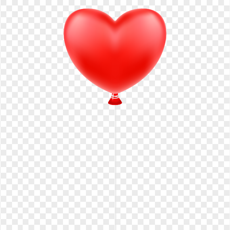 HD Red Heart Love Valentines Balloon Clipart PNG