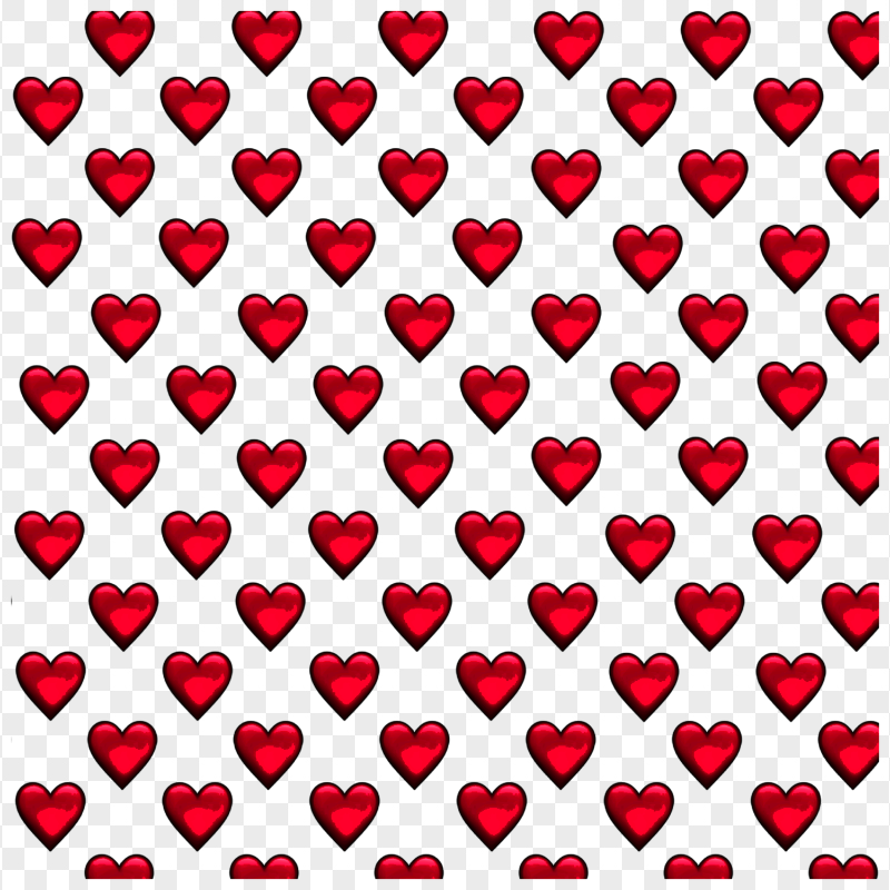 HD Red Hearts Clipart Pattern Background PNG