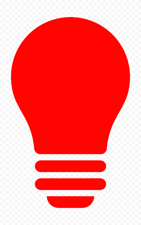 HD Red Light Bulb Silhouette Icon PNG | Citypng