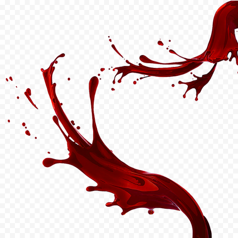HD Red Liquid Paint Splatter Splash PNG