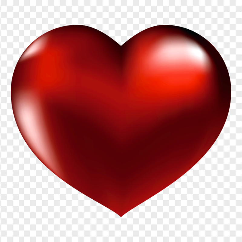 HD Red Love Heart No Background PNG