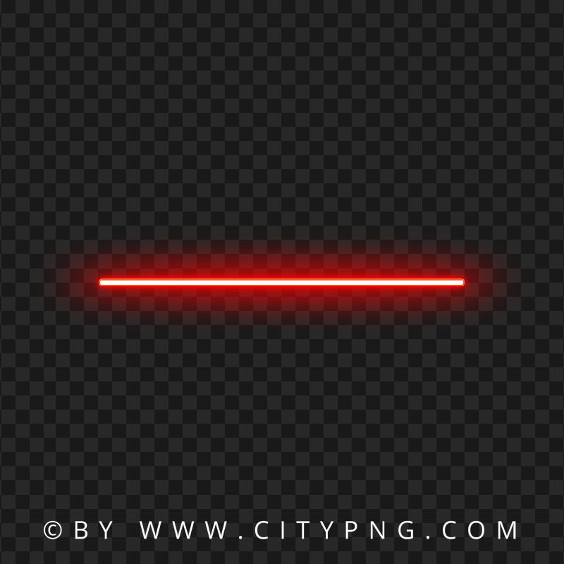 HD Red Neon Glowing Line Effect Transparent PNG