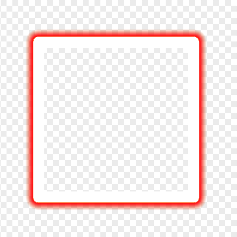 HD Red Neon Square Frame Border PNG