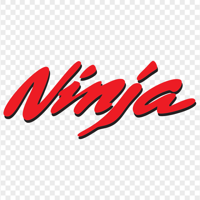 HD Red Ninja Kawasaki Logo Word Sign PNG