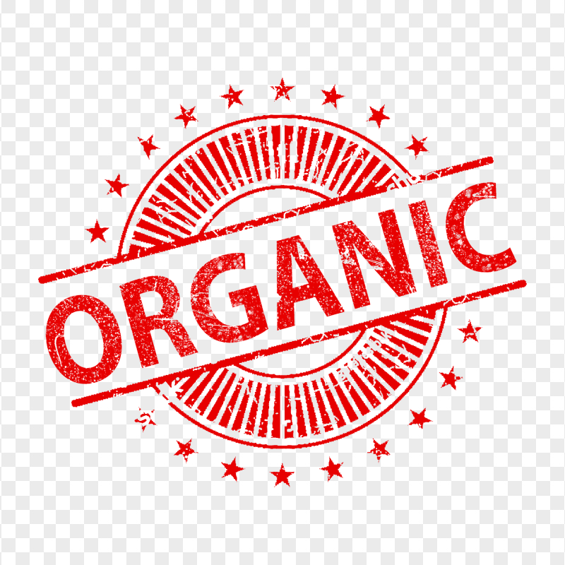 HD Red Organic Round Stamp PNG