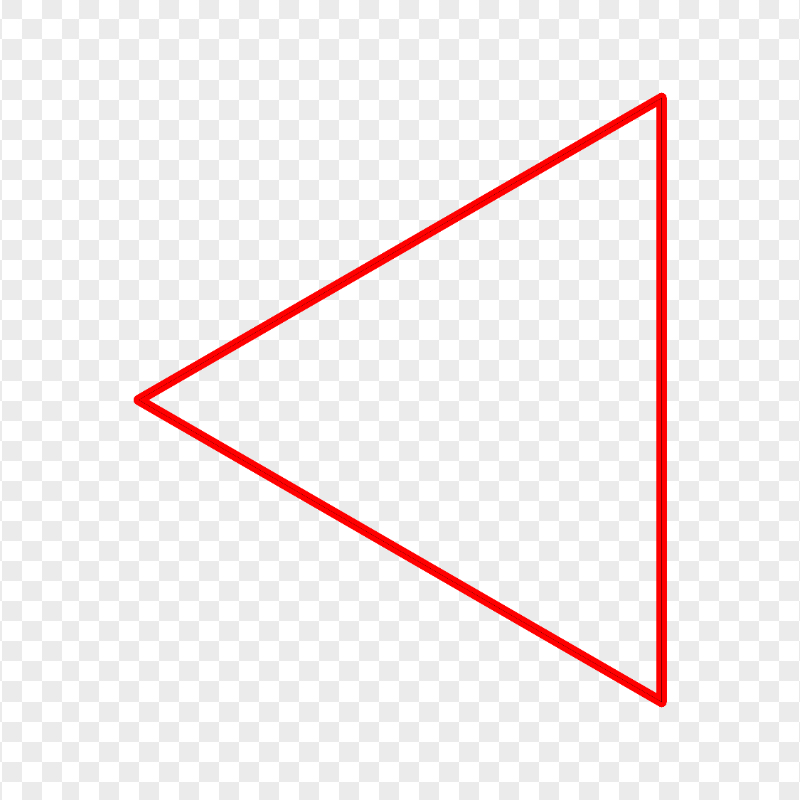 HD Red Outline Left Triangle PNG