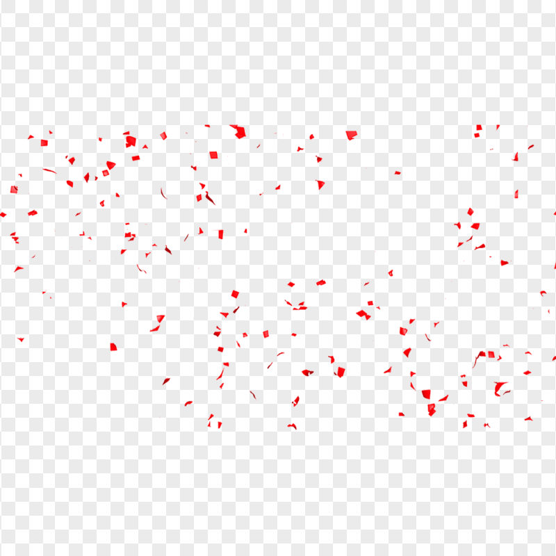 HD Red Paper Confetti Party Celebration PNG