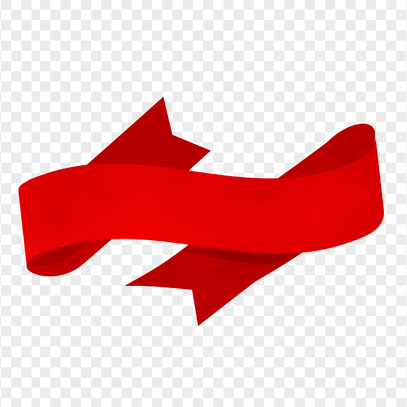 HD Red Ribbon Zigzag Vector PNG