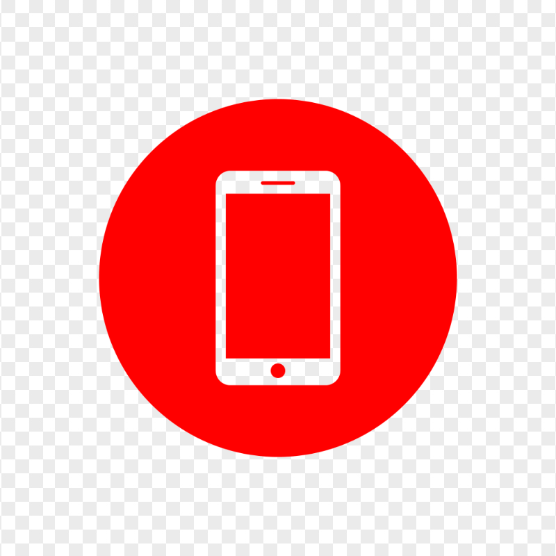 HD Red Round Circle Modern Smartphone Icon Transparent PNG
