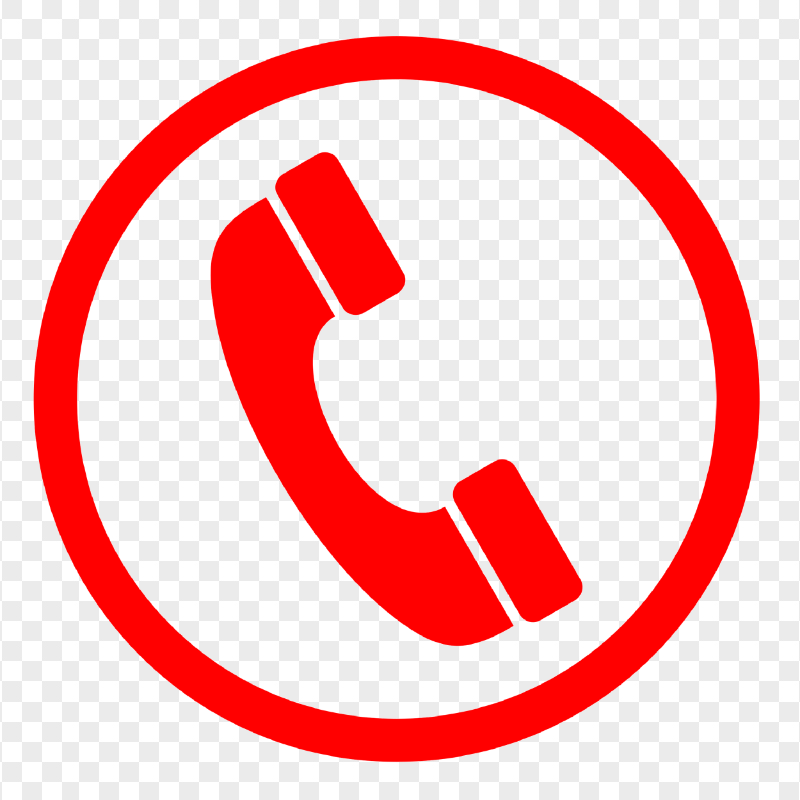 HD Red Round Circle Phone Icon PNG