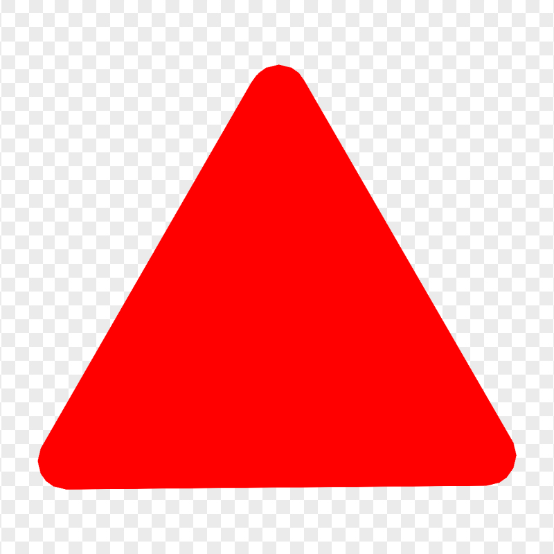 HD Red Rounded Triangle Shape PNG
