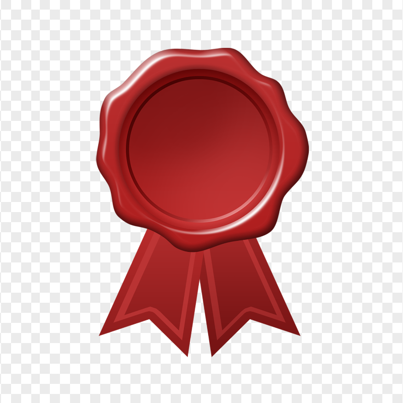 HD Red Seal Wax Certificate PNG