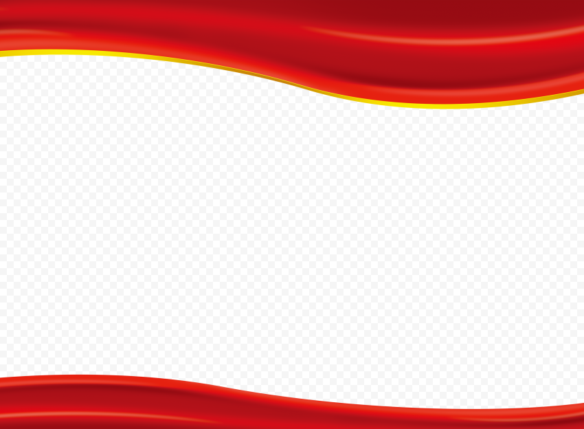 HD Red Silk Ribbon Textile Up And Down Borders PNG | Citypng