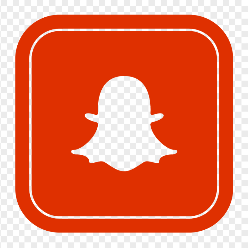 HD Red Snapchat Square Logo Icon PNG Image