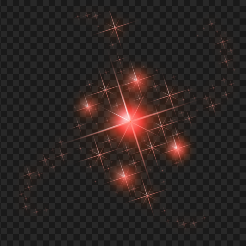 HD Red Sparkle Effect Stars Transparent PNG