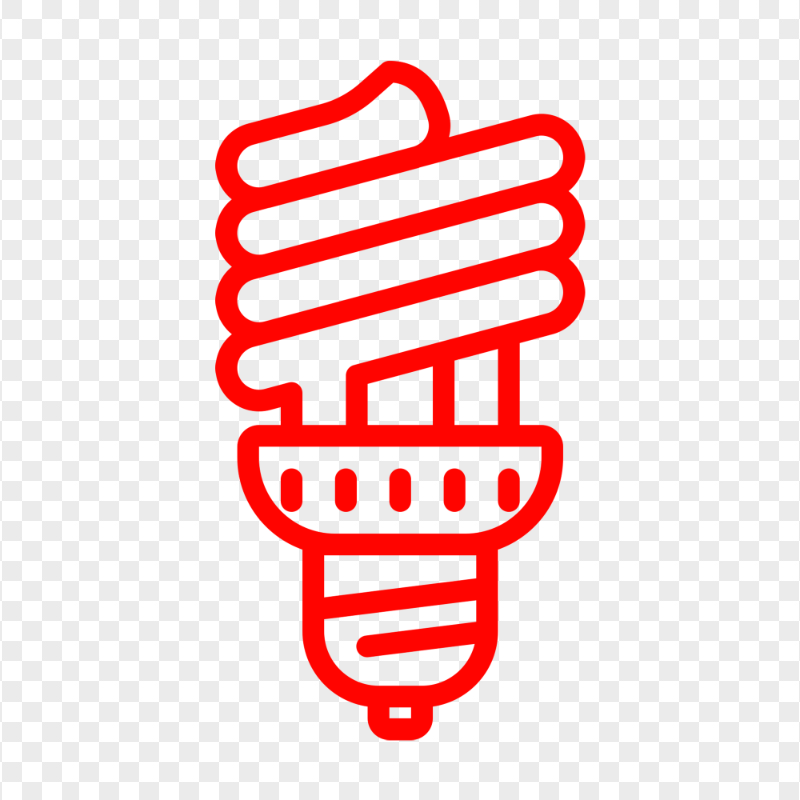 HD Red Spiral Bulb Icon PNG