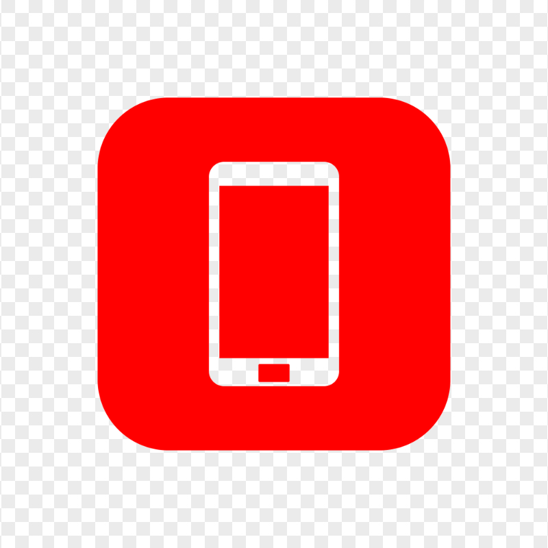 HD Red Square Modern Smartphone Icon Transparent PNG
