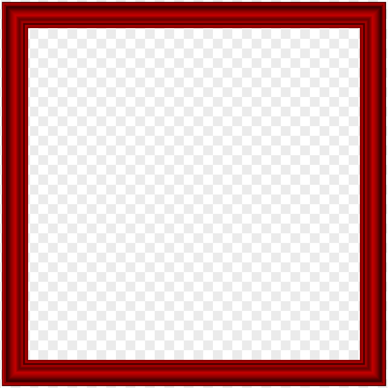 HD Red Square Wooden Frame Transparent Background