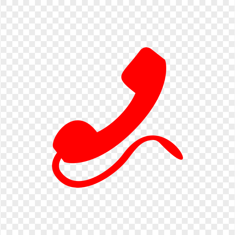 HD Red Traditional Phone Logo Transparent PNG