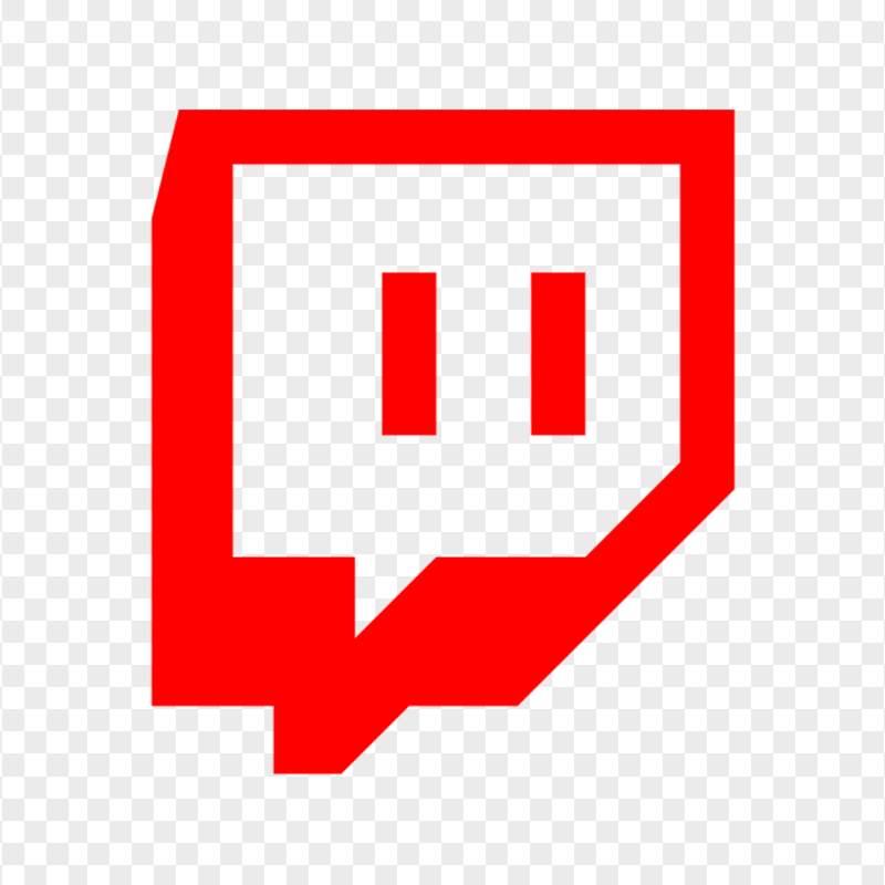 HD Red Twitch TV Logo Icon Transparent Background PNG