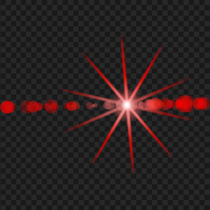 HD Red & White Lens Flare Light Effect PNG