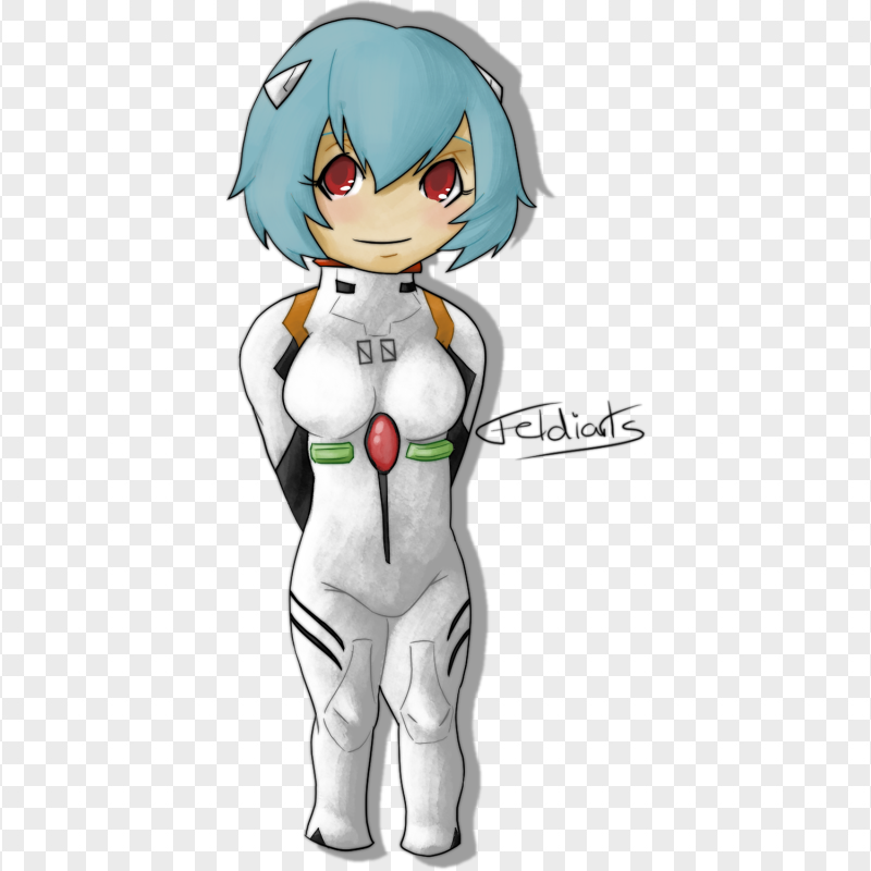 HD Rei Ayanami Chibi Fan Art PNG
