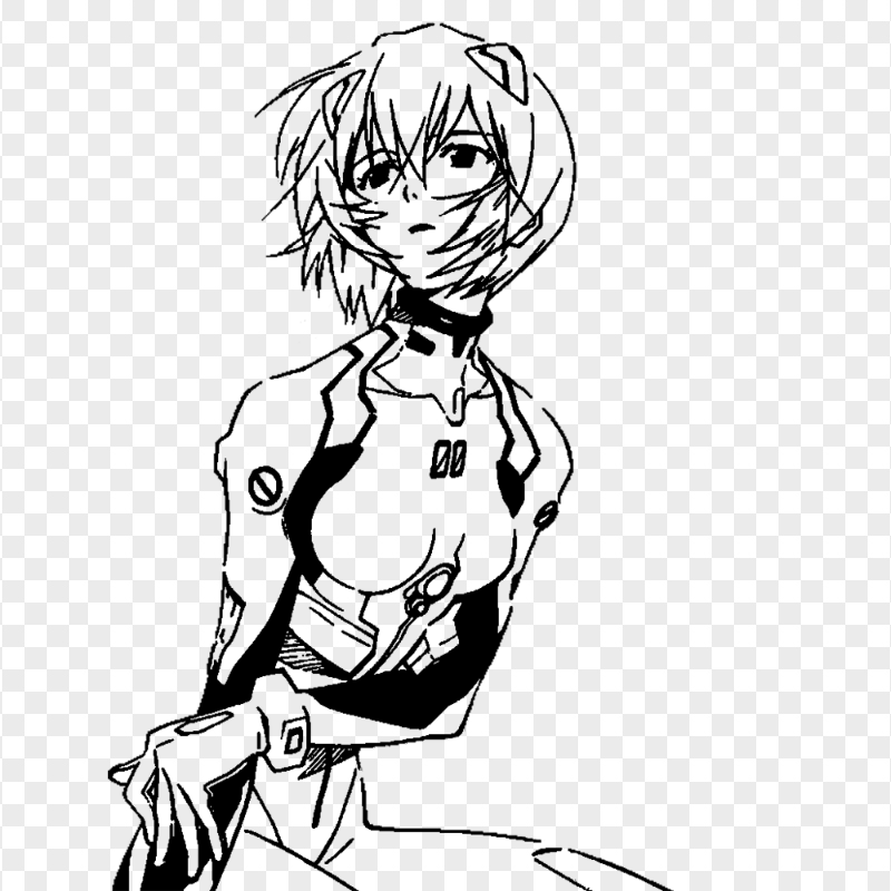 HD Rei Ayanami Drawing Transparent PNG