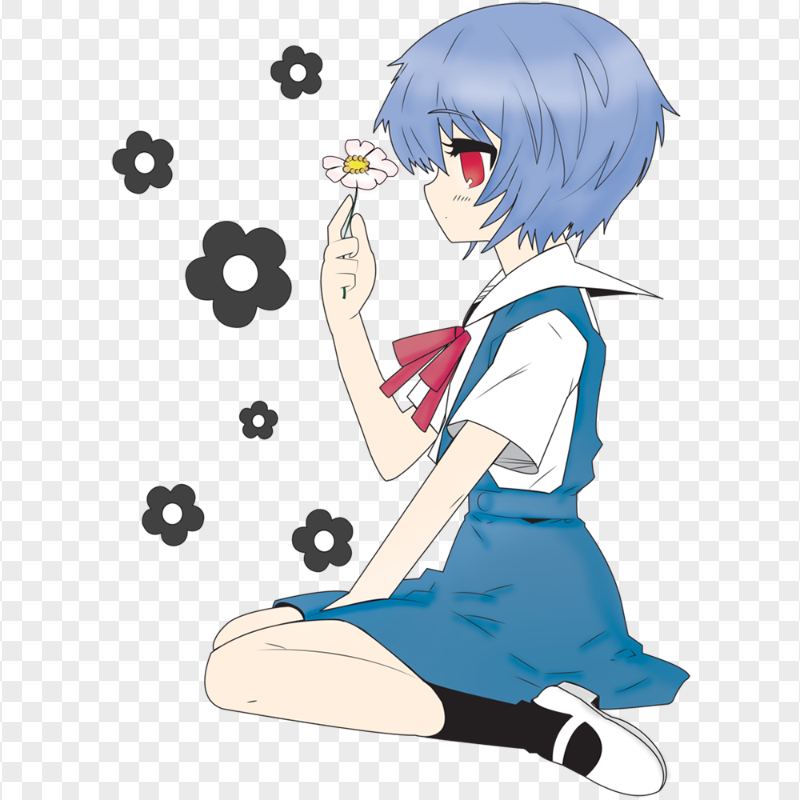 HD Rei Ayanami School Uniform PNG