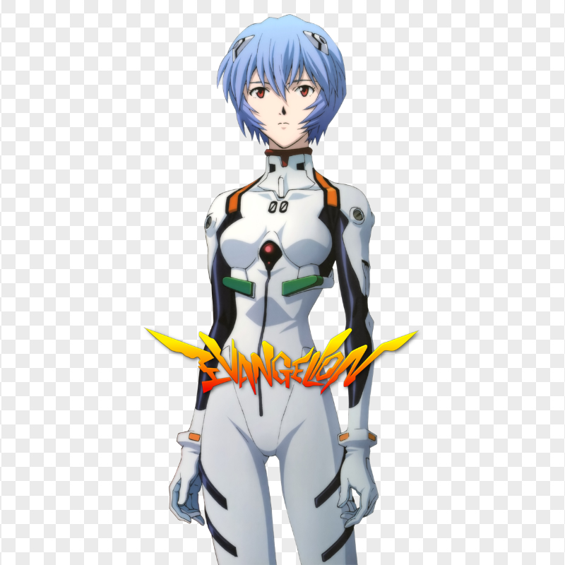 HD Rei Ayanami With Neon Genesis Evangelion Logo PNG