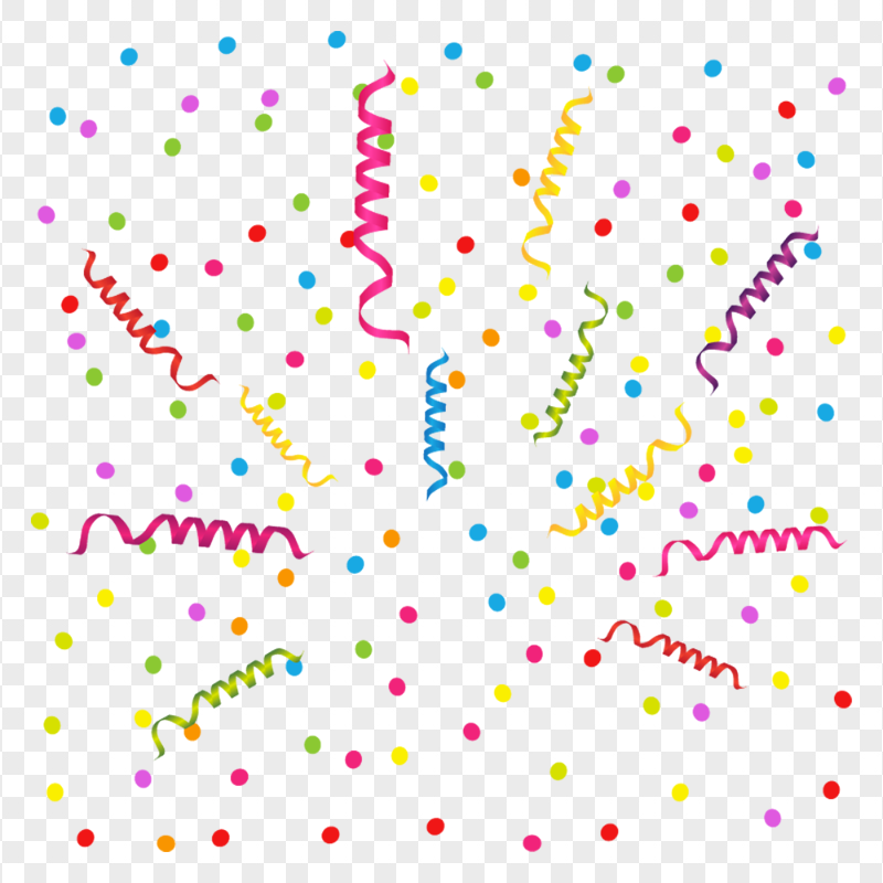 HD Ribbon Paper Confetti Celebration Party Carnival PNG