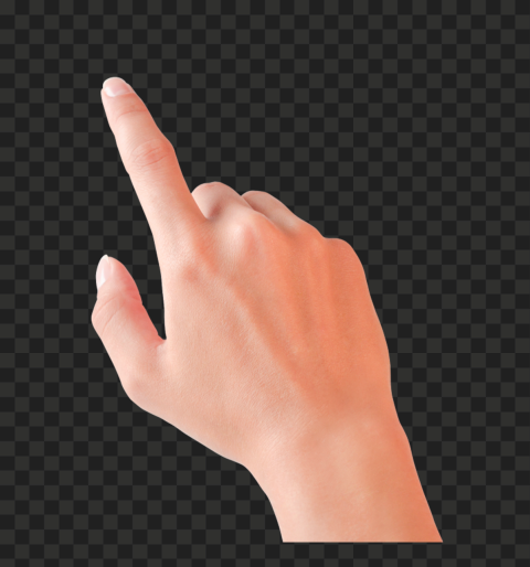 HD Right Hand Finger Click Transparent PNG