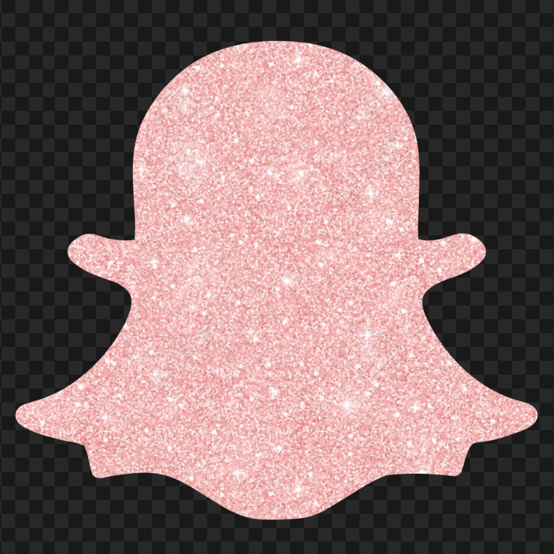HD Rose Gold Glitter Snapchat Ghost Logo Icon Symbol PNG