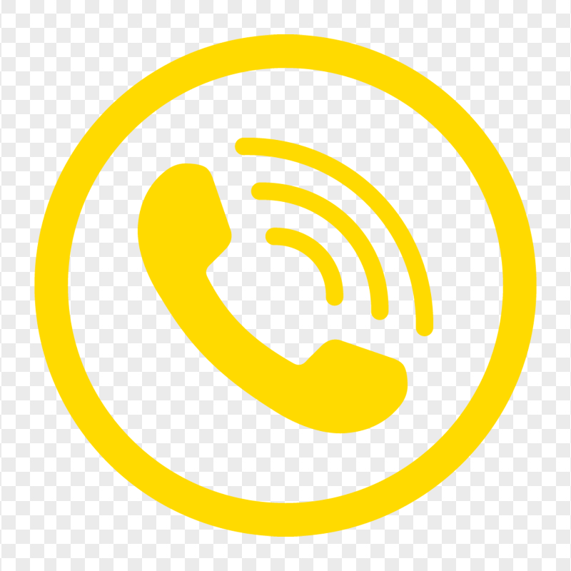 HD Round Circle Yellow Phone Icon PNG