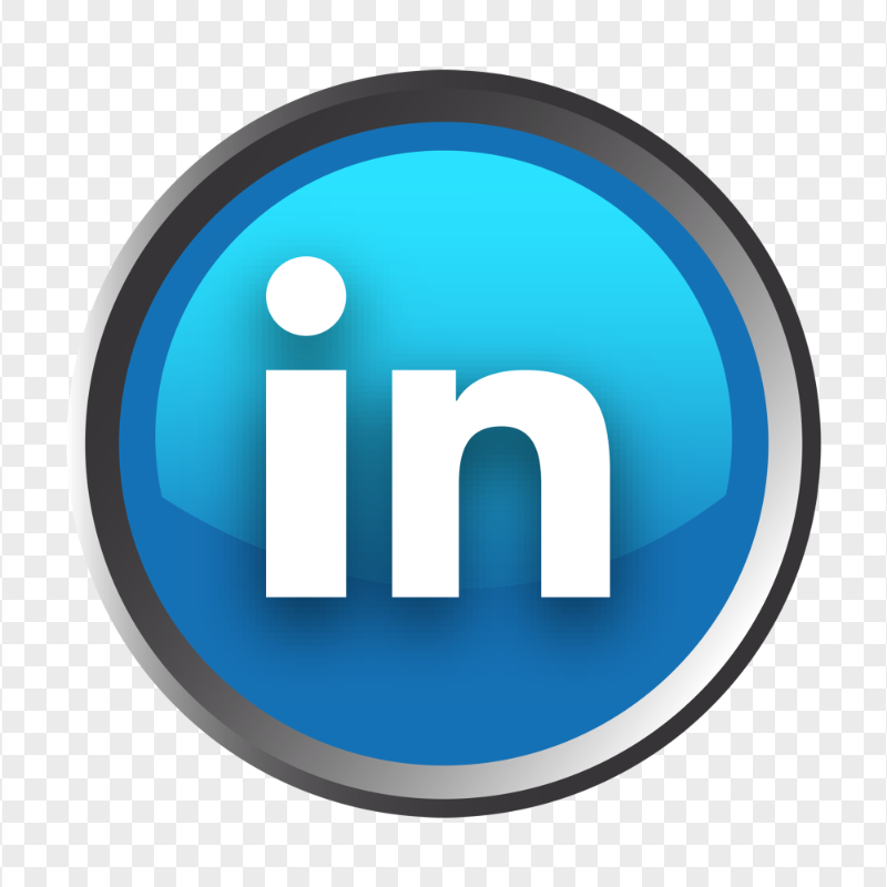 HD Round Linkedin Button Icon Transparent PNG