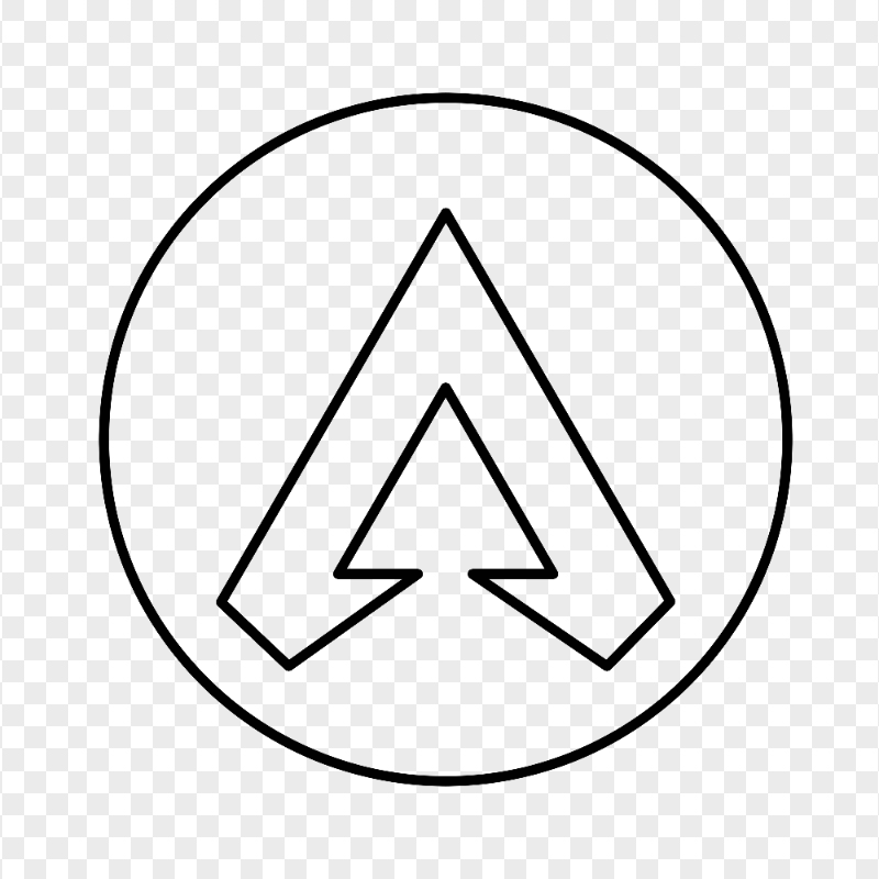 HD Round Outline Black Apex Legends Logo Symbol PNG