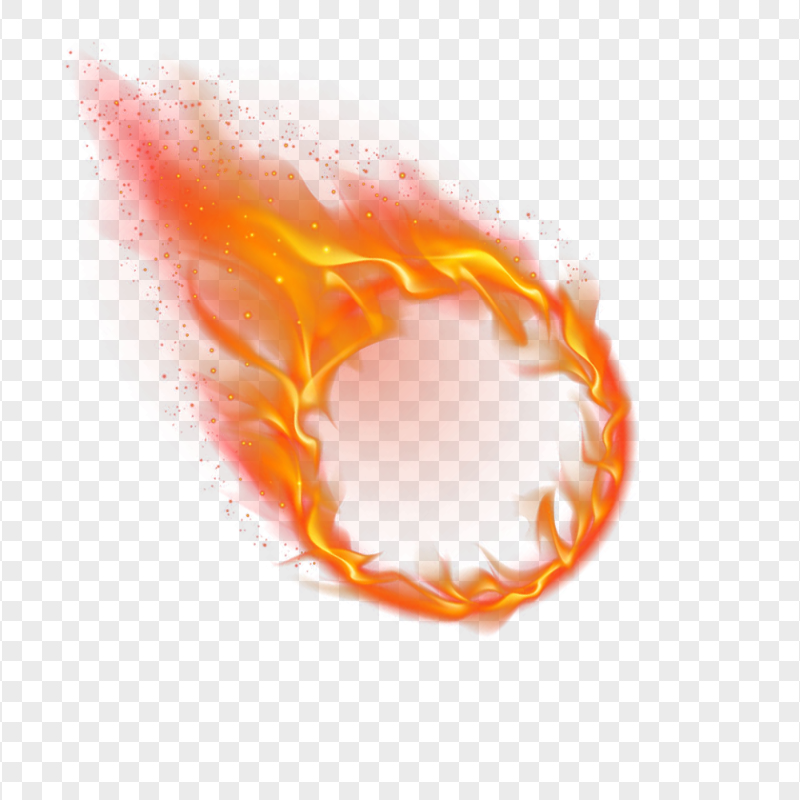 HD Round Outline Frame Fire Flame Illustration