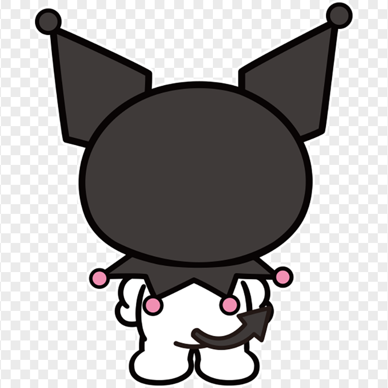 HD Sanrio Kuromi Backside illustration Transparent PNG