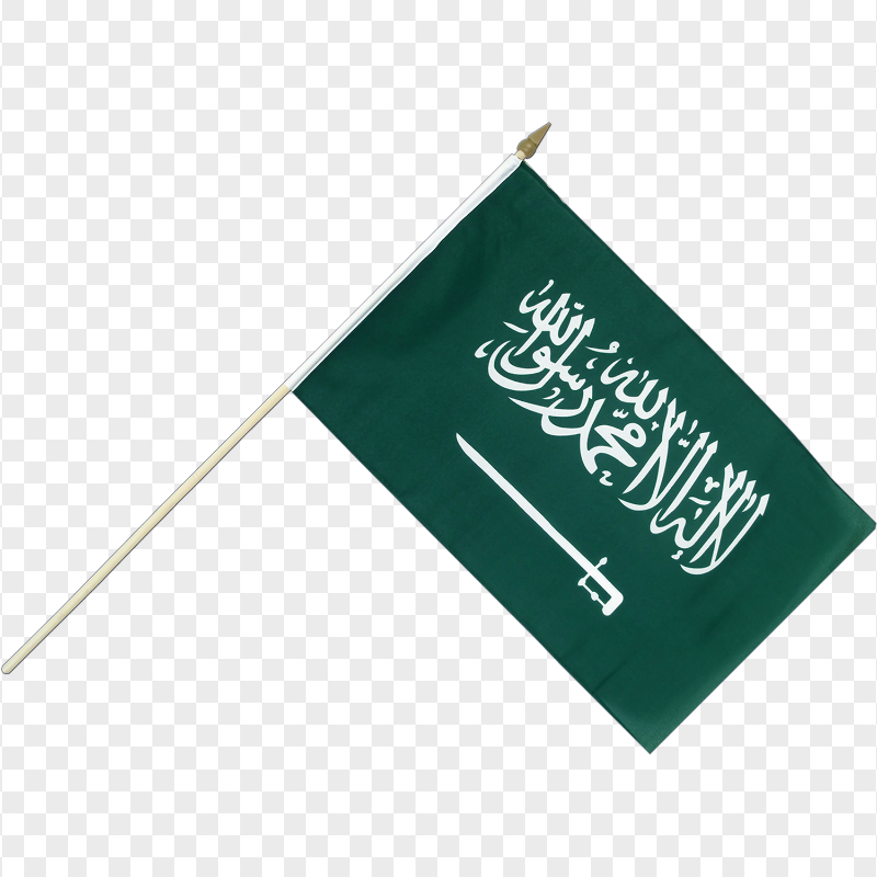 HD Saudi Arabia Small Flag Pole PNG