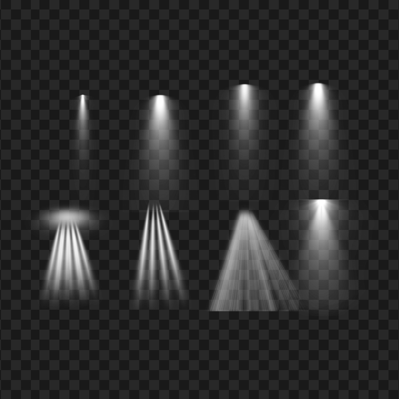 HD Set Of White Light Spot PNG