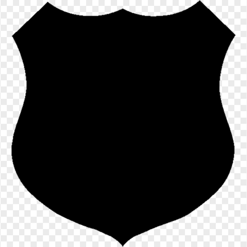 HD Shield Shape Black Icon Transparent Background