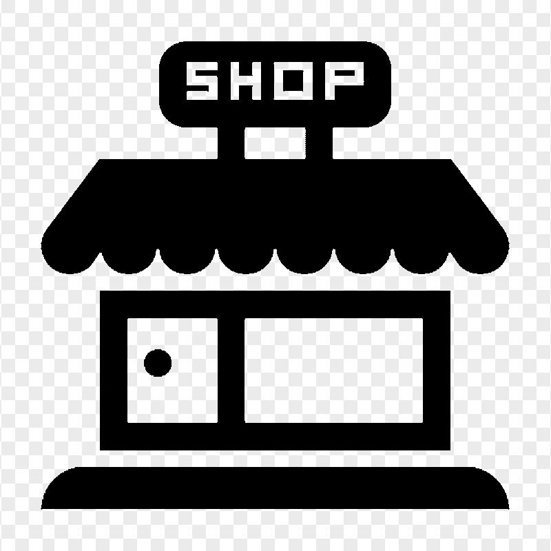HD Shop Market Store Black Icon PNG