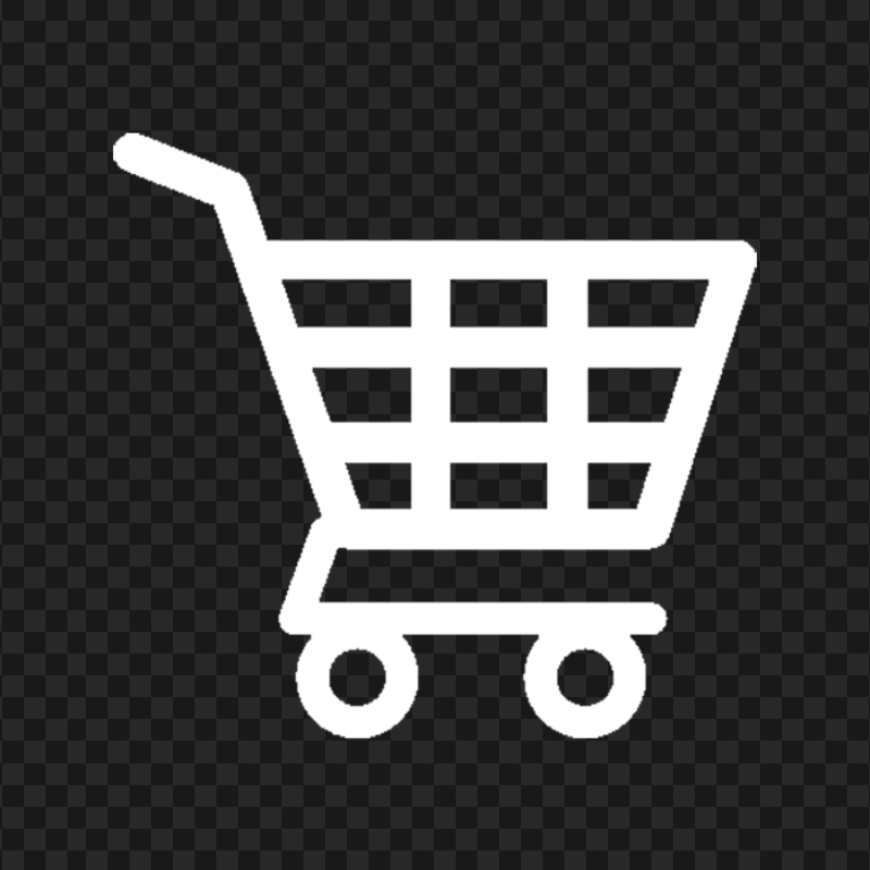 HD Shopping Cart White Logo Icon Transparent PNG