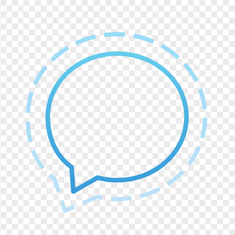 HD Signal Private Messenger Dotted Outline Icon PNG