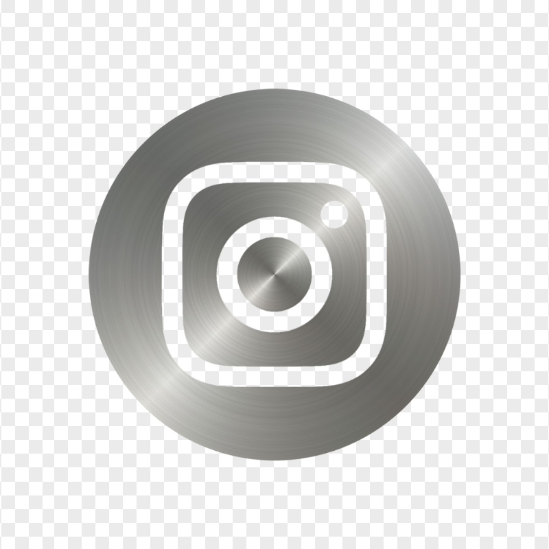 HD Silver Gray Round Instagram IG Logo Icon PNG