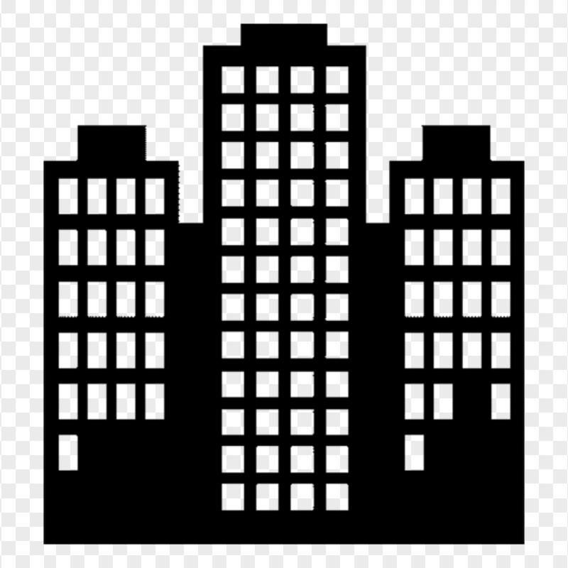 HD Skyscraper Building Black Icon Transparent PNG